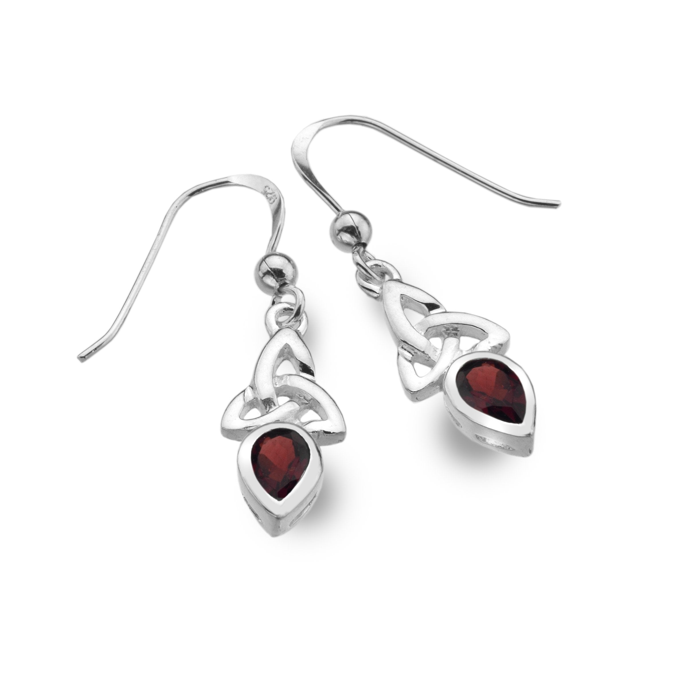January - Garnet - Birthstone Earrings
